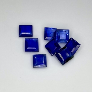9.85 Cts. Kyanite 5.5-6mm Step Cut Square Shape AA+ Grade Gemstones Parcel - Total 8 Pcs.