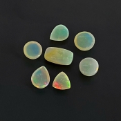 13.55 Cts. Ethiopian Opal 1.35-3mm Smooth Mix Shape AA Grade Cabochons Parcel - Total 7 Pcs.