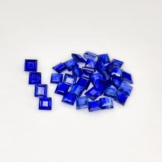 27.55 Cts. Kyanite 4.5-5 mm Step Cut Square Shape AA+ Grade Gemstones Parcel - Total 34 Pcs.