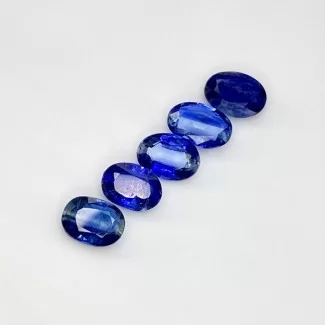 Kyanite Faceted Oval Shape AA+ Grade Gemstone Parcel - 8x6-9x7mm - 5 Pc. - 9.05 Cts.