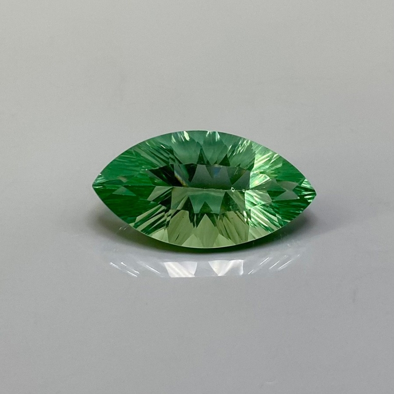  19.40 carat Green Fluorite 25x13mm Concave Cut Marquise Shape AAA Grade Loose Gemstone - Total 1 Pc.
