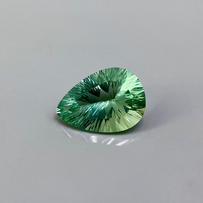  32.35 carat Green Fluorite 26x18mm Concave Cut Pear Shape AAA Grade Loose Gemstone - Total 1 Pc.