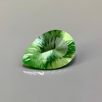  44.30 Carat Green Fluorite 30x20mm Concave Cut Pear Shape AAA Grade Loose Gemstone - Total 1 Pc.