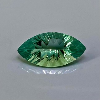 Green Fluorite Concave Cut Marquise Shape AAA Grade Loose Gemstone - 32x16mm - 1 Pc. - 32.90 Carat