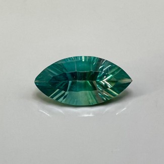 Green Fluorite Concave Cut Marquise Shape Loose Gemstone - 20x10mm - 1 Pc. - 9 Carat