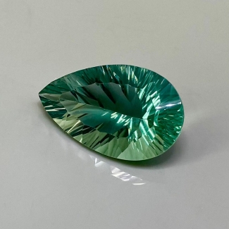  26.95 Carat Green Fluorite 27x16mm Concave Cut Pear Shape AAA Grade Loose Gemstone - Total 1 Pc.