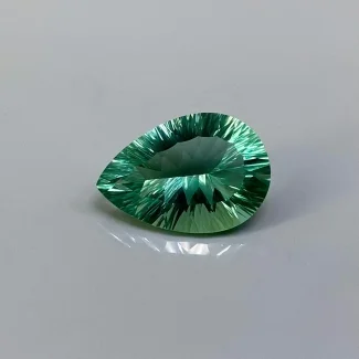  27.90 Carat Green Fluorite 25x17mm Concave Cut Pear Shape AAA Grade Loose Gemstone - Total 1 Pc.
