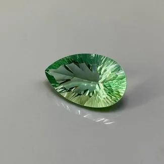 25.05 carat Green Fluorite 25x15mm Concave Cut Pear Shape AAA Grade Loose Gemstone - Total 1 Pc.