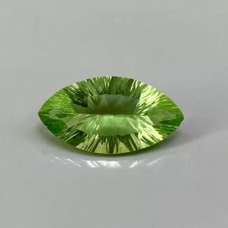 Green Fluorite Concave Cut Marquise Shape AAA Grade Loose Gemstone - 25x13mm - 1 Pc. - 18.40 Carat