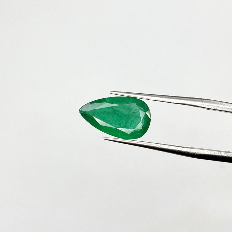  2.85 Cts. Emerald 13.09x7.62x4.18mm Faceted Pear Shape AA Grade Loose Gemstone - Total 1 Pc.