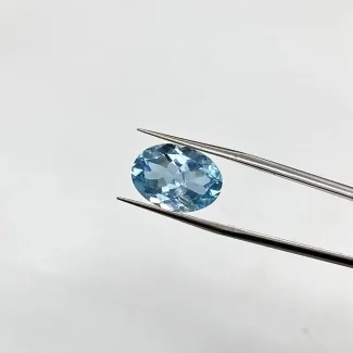  6.16 Cts. Aquamarine 15.10x10.93x6.60mm Faceted Oval Shape A+ Grade Loose Gemstone - Total 1 Pc.