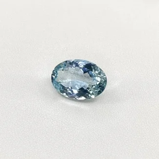 6.87 Cts. Aquamarine 15.84x11.03x6.58mm Faceted Oval Shape A+ Grade Loose Gemstone - Total 1 Pc.