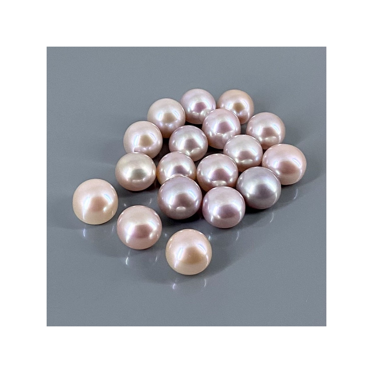 Peach Freshwater Pearl 10.5-11.5mm Smooth Round AAA Grade Pearl Beads Lot -  159544