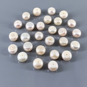 216.60 Cts. Peach Freshwater Pearl 10.5-11.5mm Smooth Round Shape AAA Grade  Pearl Beads Lot - Total 27 Pcs.