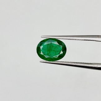 1.48 Cts. Emerald 9.02x6.88x3.53mm Faceted Oval Shape AA Grade Loose Gemstone - Total 1 Pc.