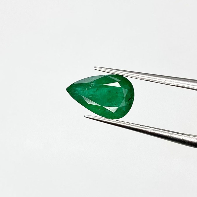  1.74 Cts. Emerald 10.54x6.85x4.07mm Faceted Pear Shape A+ Grade Loose Gemstone - Total 1 Pc.