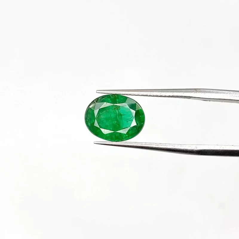 Emerald Faceted Oval Shape AA Grade Loose Gemstone - 10.33x8x4.77mm - 1 Pc. - 2.48 Cts.