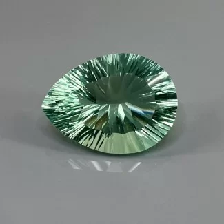  37.50 Cts. Green Fluorite 26x19 Concave Cut Pear Shape AAA Grade Loose Gemstone - Total 1 Pc.