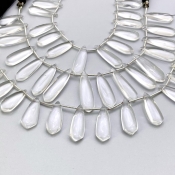 Crystal Quartz 20-29mm Smooth Fancy Shape AAA Grade Gemstone Beads Lot - Total 3 Strands of 8 Inch.