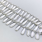 Crystal Quartz 20-29mm Smooth Fancy Shape AAA Grade Gemstone Beads Lot - Total 3 Strands of 8 Inch.
