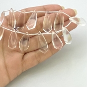 Crystal Quartz 18-27mm Smooth Fancy Shape AAA Grade Gemstone Beads Lot - Total 4 Strands of 8 Inch.