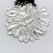 Crystal Quartz 18-27mm Smooth Fancy Shape AAA Grade Gemstone Beads Lot - Total 4 Strands of 8 Inch.