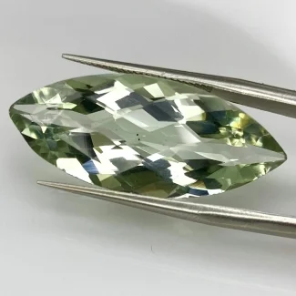  15.85 Cts. Green Amethyst 30x12.5mm Checkerboard Marquise Shape AAA Grade Loose Gemstone - Total 1 Pc.
