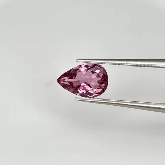  1.53 Carat Pink Tourmaline 9.5x6.5mm Faceted Pear Shape A Grade Loose Gemstone - Total 1 Pc.