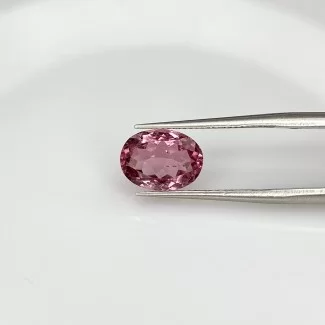  2.14 Carat Pink Tourmaline 9.5x7.2mm Faceted Oval Shape A+ Grade Loose Gemstone - Total 1 Pc.