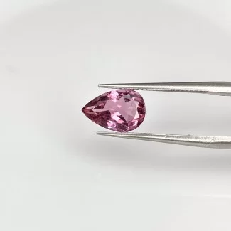 2.12 carat Pink Tourmaline 10x8mm Faceted Pear Shape A+ Grade Loose Gemstone - Total 1 Pc.