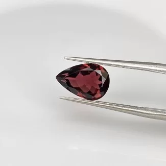 2 carat Pink Tourmaline 10x6.8mm Faceted Pear Shape A Grade Loose Gemstone - Total 1 Pc.