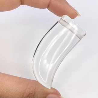 125.10 Cts. Crystal Quartz 54x22mm Smooth Fancy Shape AAA Grade Loose Gemstone Carving - Total 1 Pc.