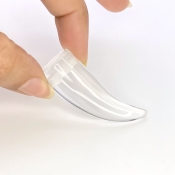 81.50 Cts. Crystal Quartz 46mm Smooth Horn Shape AAA Grade Loose Gemstone Carving - Total 1 Pc.