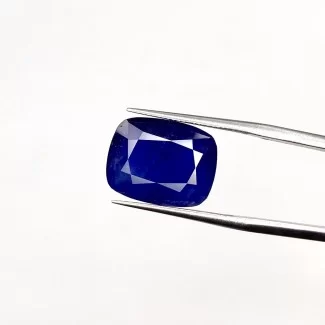  10.30 Cts. Blue Sapphire 14x11mm Faceted Cushion Shape A+ Grade Loose Gemstone - Total 1 Pc.
