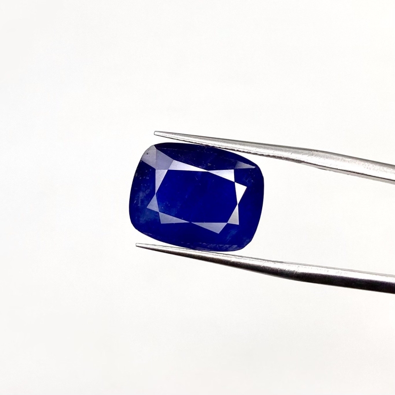  10.30 Cts. Blue Sapphire 14x11mm Faceted Cushion Shape A+ Grade Loose Gemstone - Total 1 Pc.