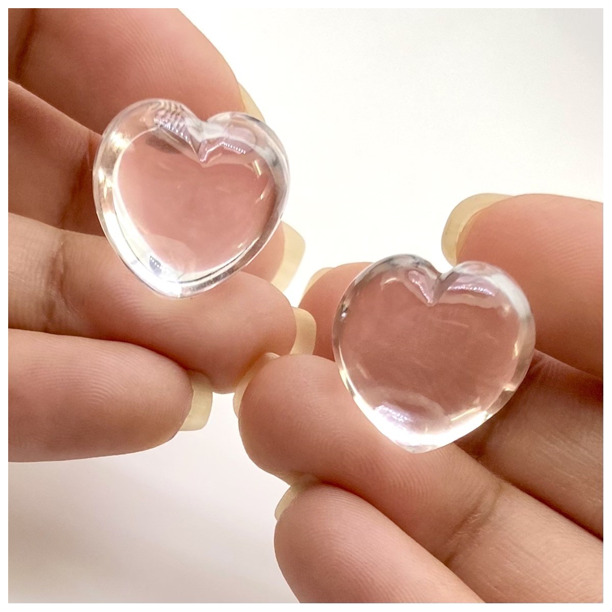 10pcs 8mm 10mm Heart Shape Crystal High Quality Glitter Glass