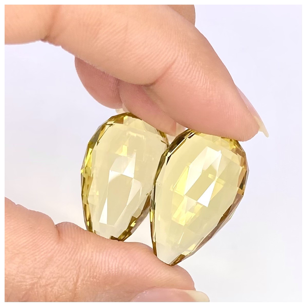 Crystal Quartz 8-11mm Briolette Pear A Grade Gemstone Beads Lot - 156221