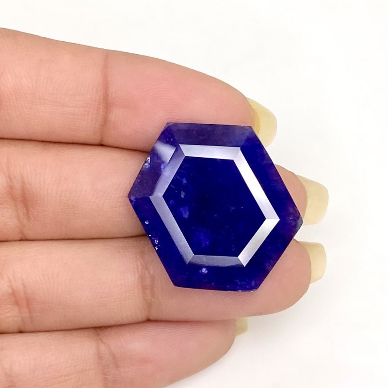 Blue Sapphire Faceted Fancy Shape Loose Gemstone - 27x21mm - 1 Pc. - 33.31 Cts.