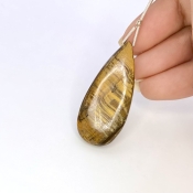  44.5 Carat Tiger Eye 40x18mm  Pear Shape A Grade Loose Gemstone Bead - Total 1 Pc.