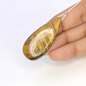  44.5 Carat Tiger Eye 40x18mm  Pear Shape A Grade Loose Gemstone Bead - Total 1 Pc.