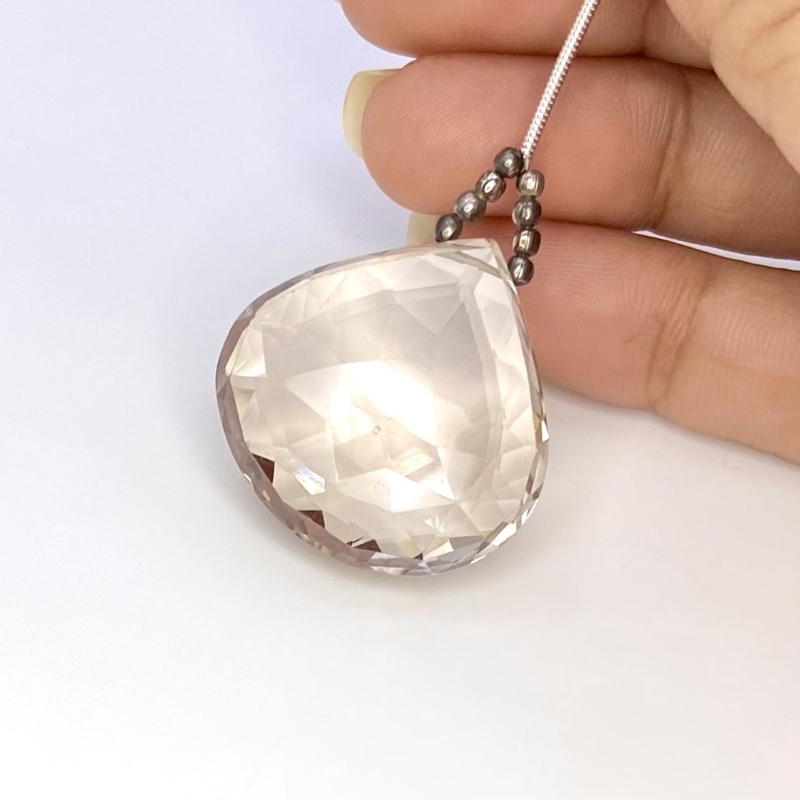  69.25 Carat Feldspar 26mm  Heart Shape AA Grade Loose Gemstone Bead - Total 1 Pc.