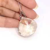  69.25 Carat Feldspar 26mm  Heart Shape AA Grade Loose Gemstone Bead - Total 1 Pc.