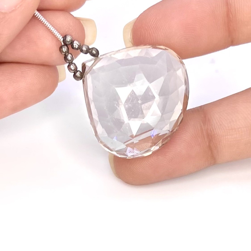  69.25 Carat Feldspar 26mm  Heart Shape AA Grade Loose Gemstone Bead - Total 1 Pc.