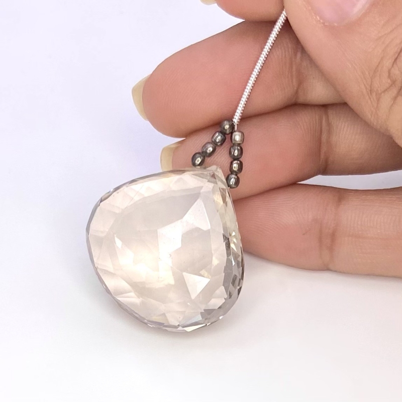  69.25 Carat Feldspar 26mm  Heart Shape AA Grade Loose Gemstone Bead - Total 1 Pc.