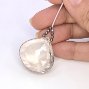  69.25 Carat Feldspar 26mm  Heart Shape AA Grade Loose Gemstone Bead - Total 1 Pc.