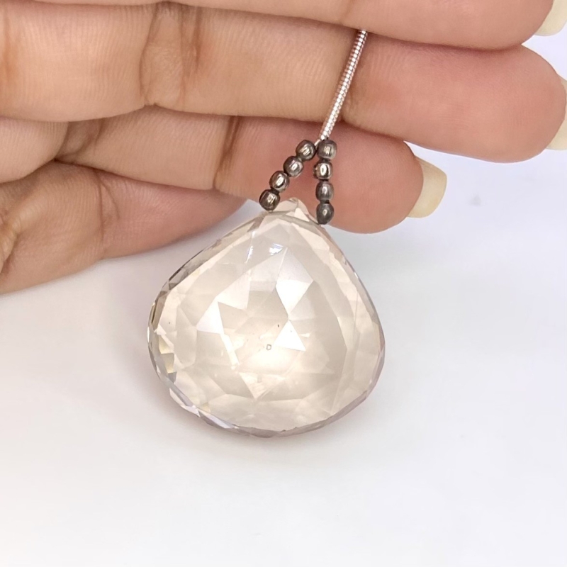  69.25 Carat Feldspar 26mm  Heart Shape AA Grade Loose Gemstone Bead - Total 1 Pc.