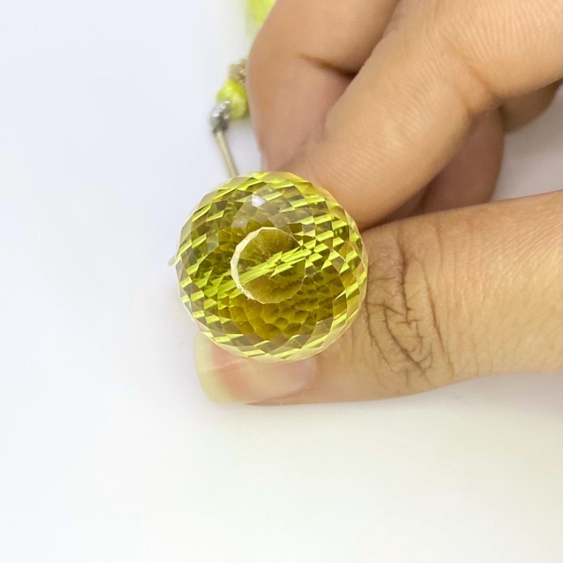  69.55 Cts. Lemon Quartz 28mm Briolette Drop Shape AAA Grade Loose Gemstone Bead - Total 1 Pc.