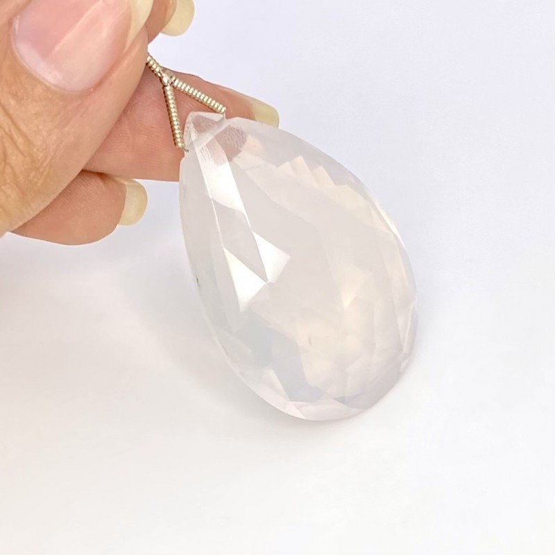 Ice Quartz Briolette Pear Shape Gemstone Loose Beads - 41.5mm - 1 Pc. - 86 Cts.