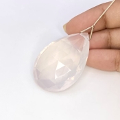  86 Cts. Ice Quartz 41.5mm Briolette Pear Shape AAA Grade Loose Gemstone Bead - Total 1 Pc.