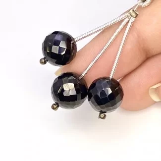Black Spinel 9.5-10mm  Round Shape AAA Grade Gemstone Beads Set